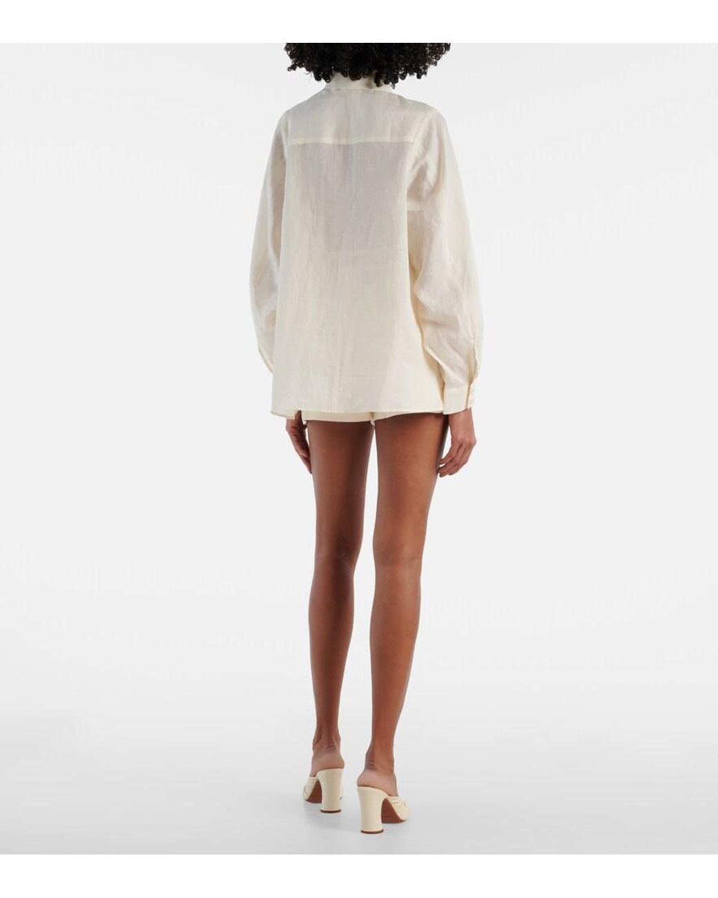 Zimmermann White Crush Ramie Shirt