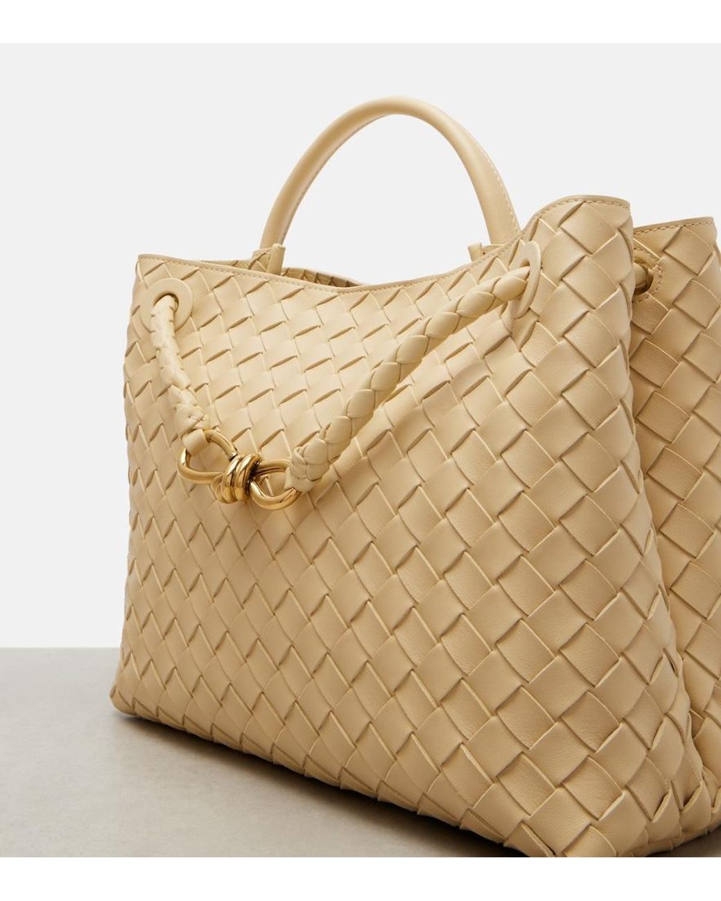 Bottega Veneta Metallic Tote Bag Andiamo Medium Aus Leder