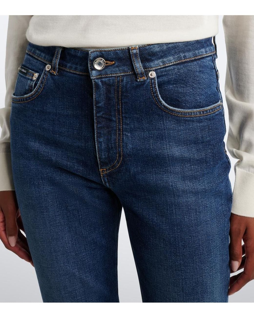 Dolce & Gabbana Blue Skinny Jeans