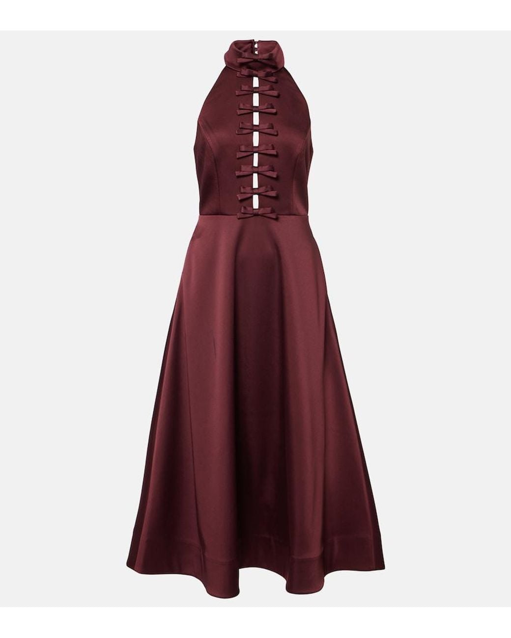 Rebecca Vallance Red Merlot Satin Cocktail Dress