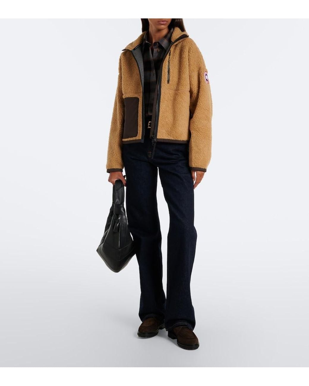 Canada Goose Natural Simcoe Wool-Blend Fleece Jacket