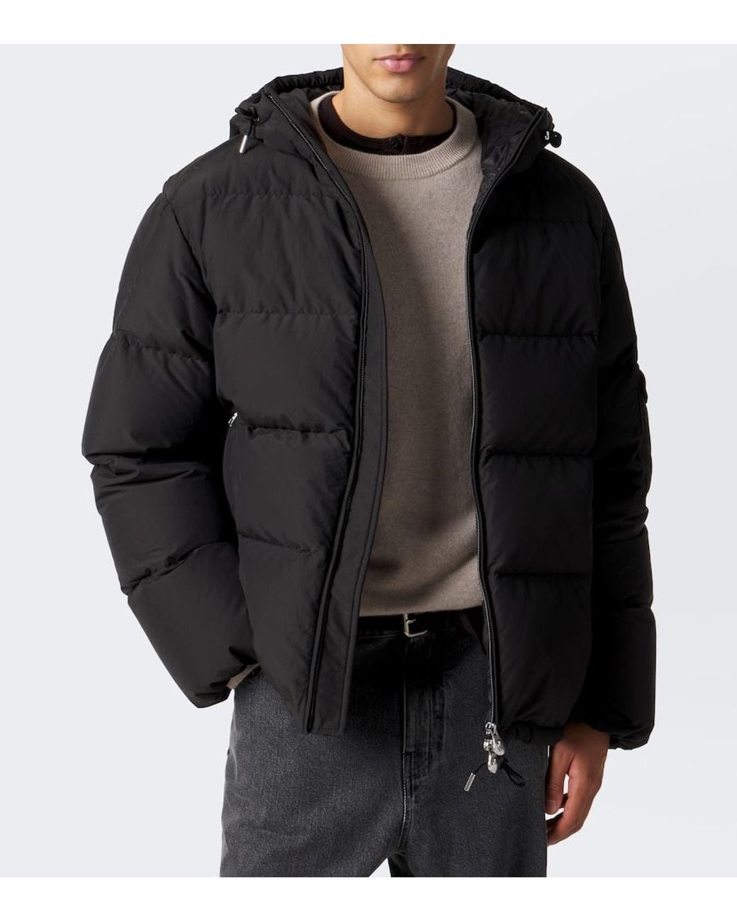 Moncler Black Himalaya Hooded Cotton-Blend Down Jacket for men