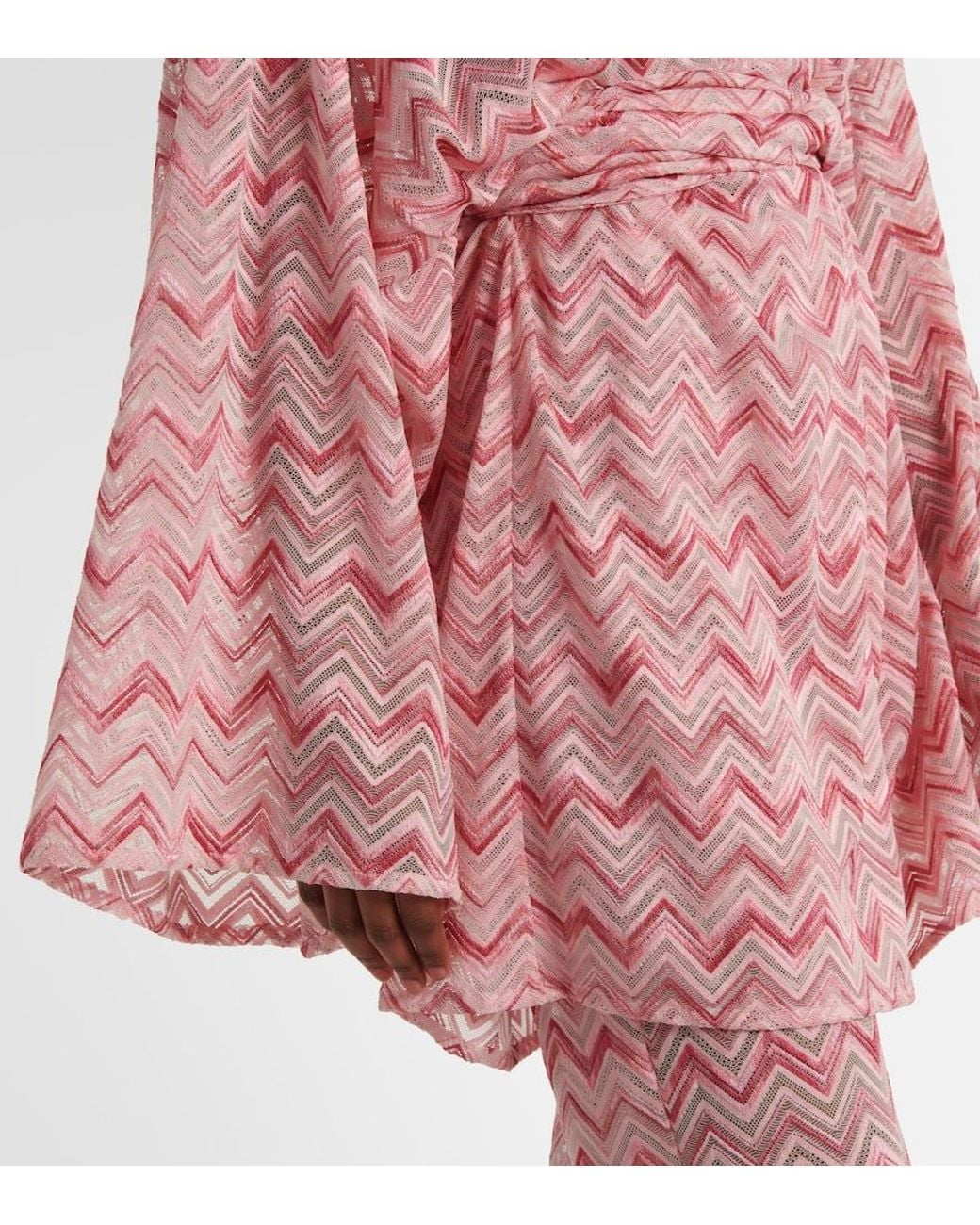 Missoni Pink Zigzag Lame Robe