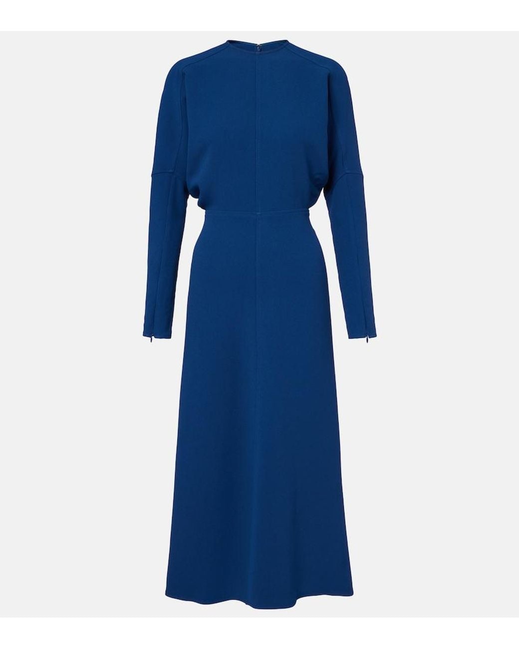 Victoria Beckham Blue Cady Midi Dress