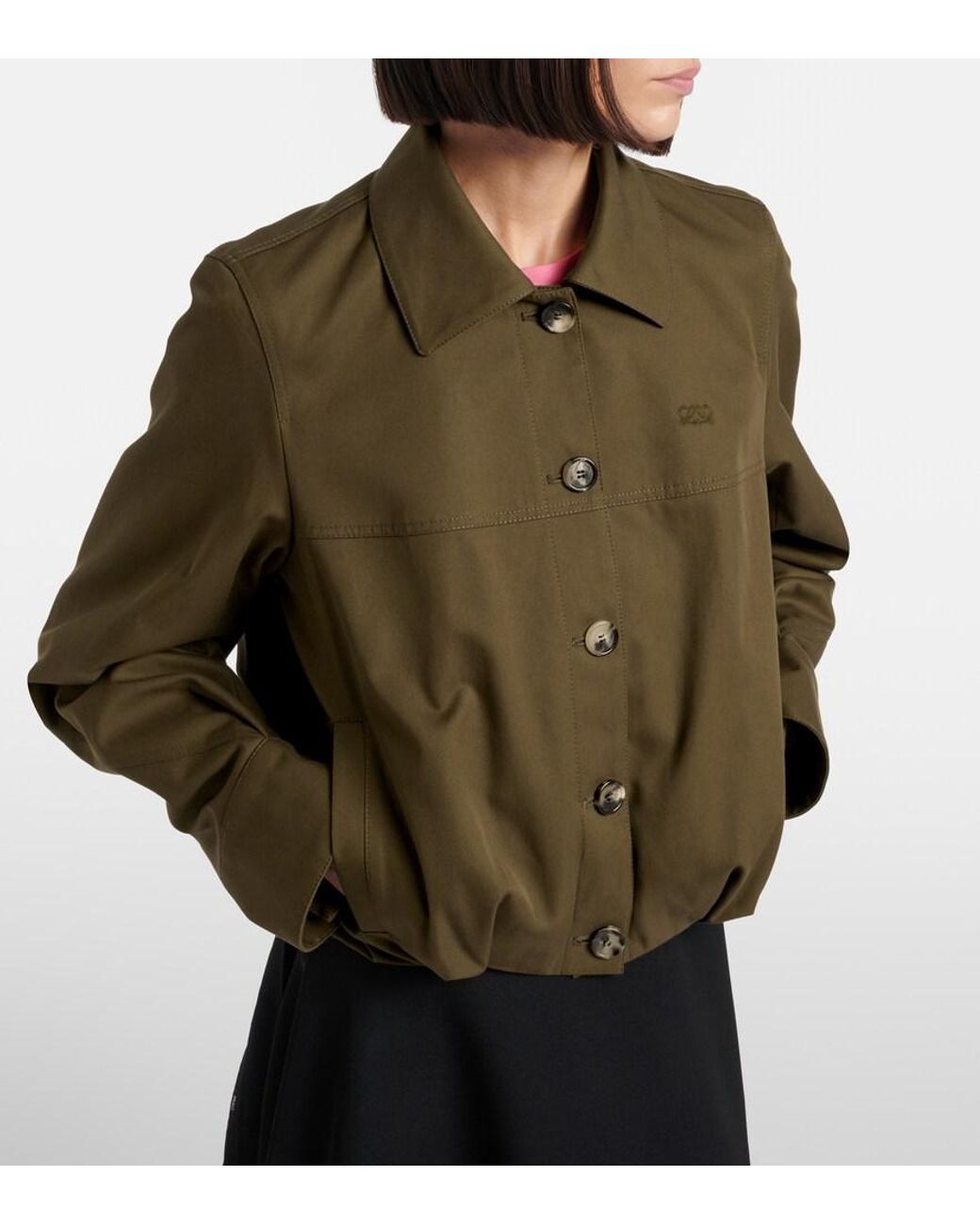 Loewe Green Cotton And Silk Jacket