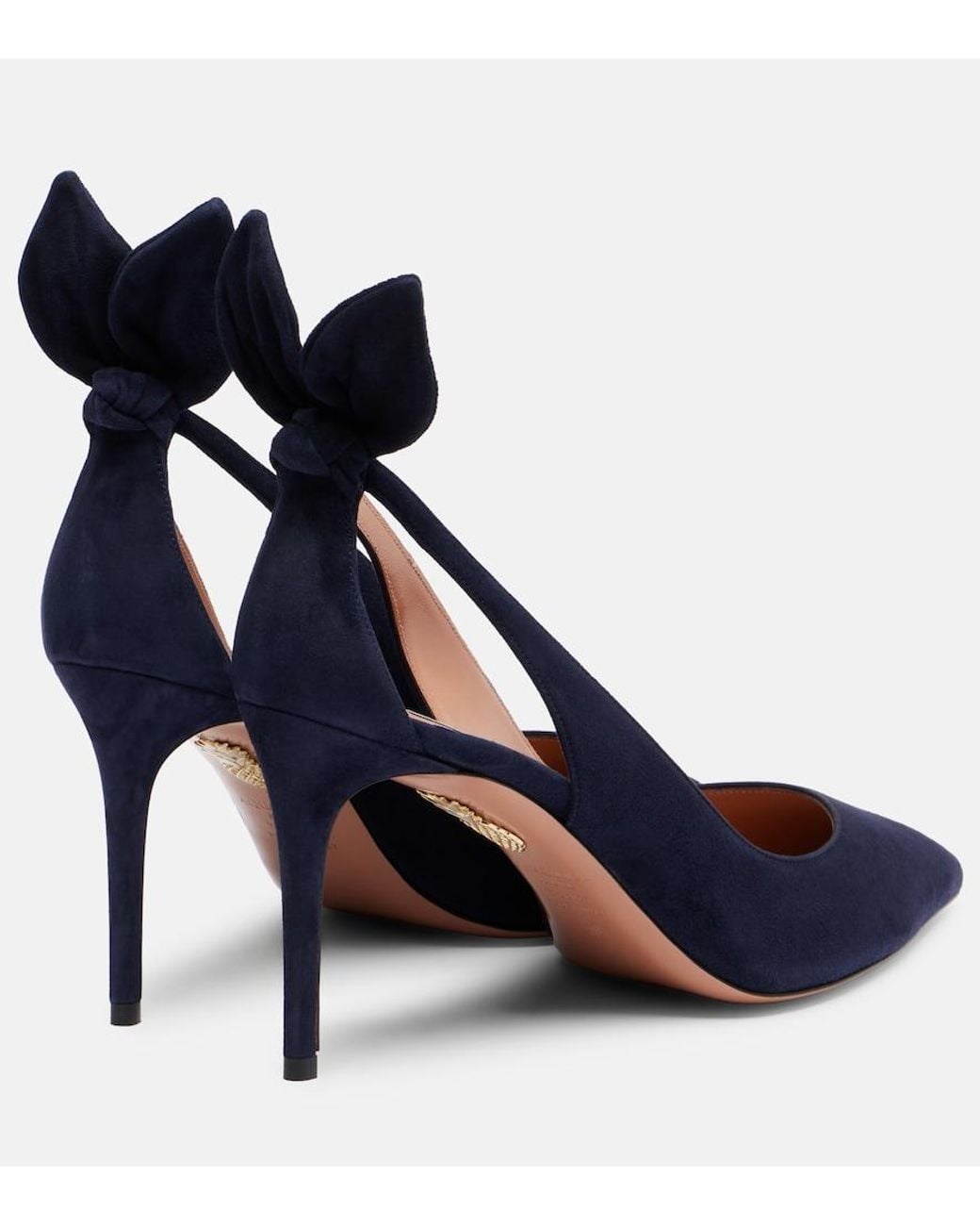 Aquazzura Blue Bow Tie 85 Pumps