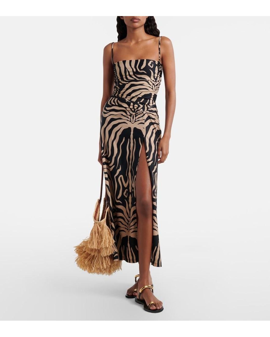Johanna Ortiz Black Printed Swimsuit