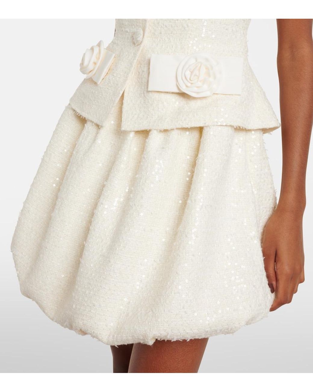 Robe En Boucle A Sequins Self-Portrait en coloris Natural