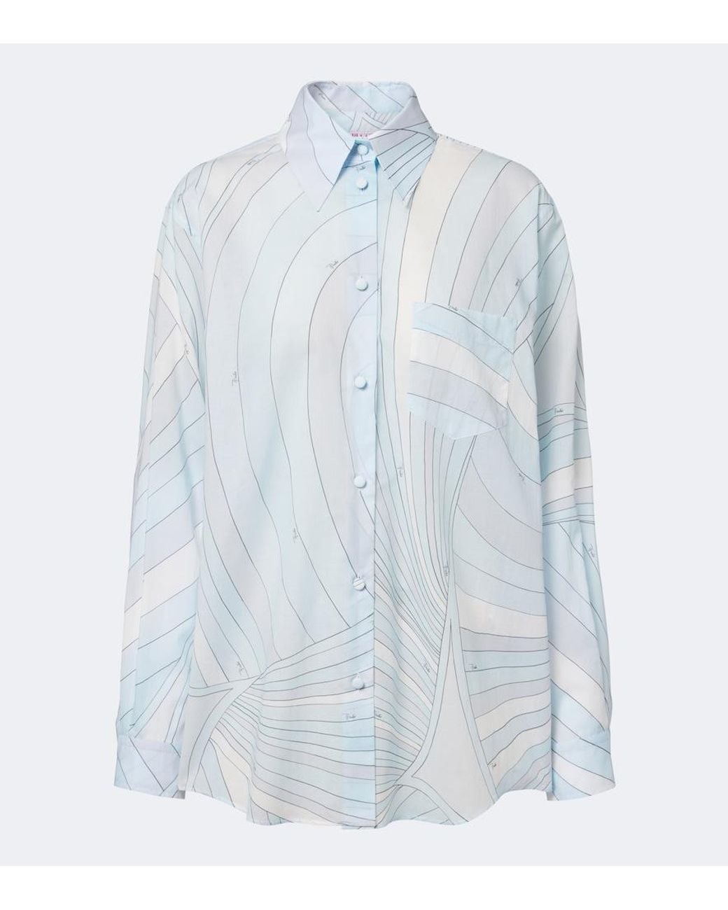 Emilio Pucci Blue Iride Cotton Shirt