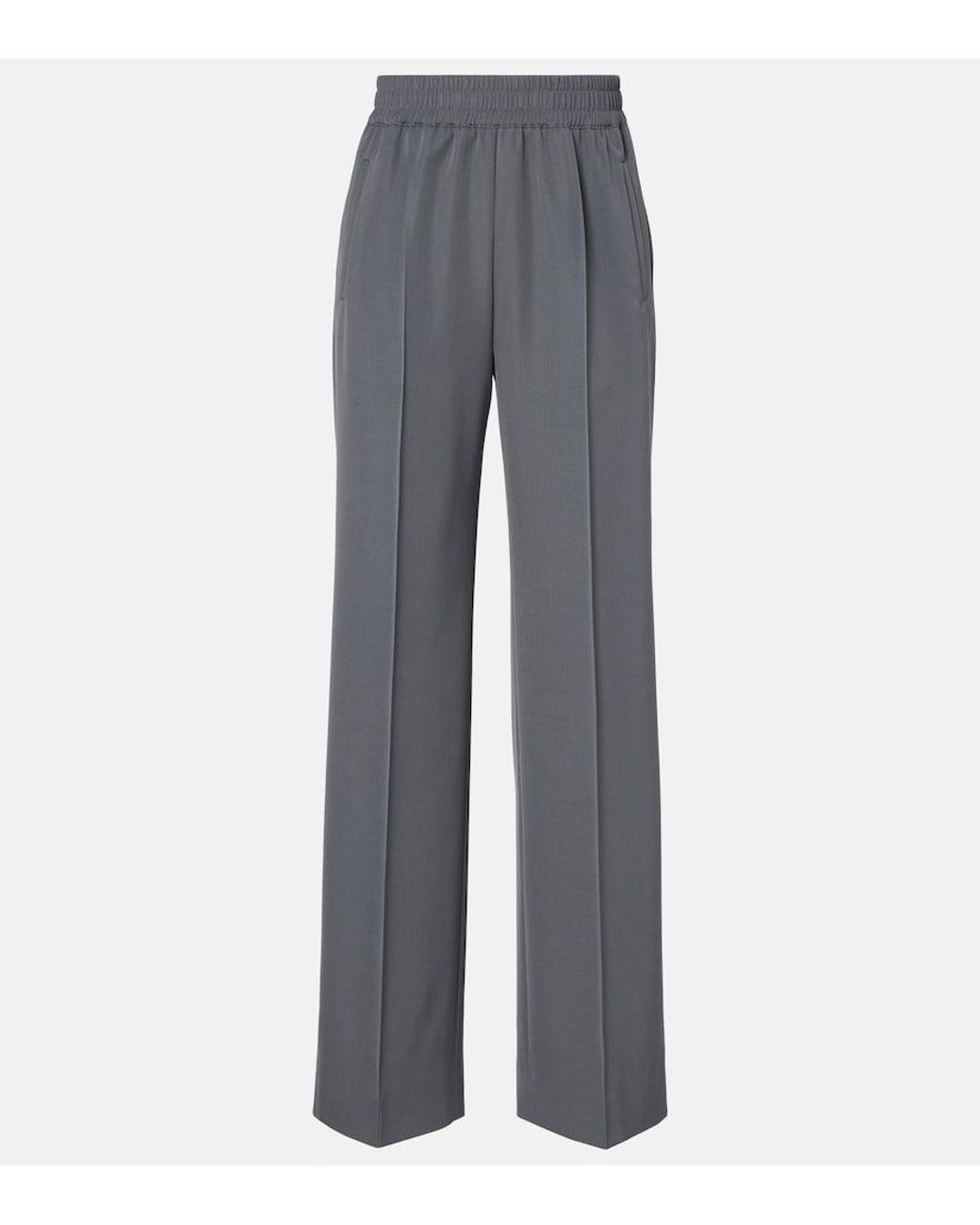 Dolce & Gabbana Gray Virgin Wool Gabardine Straight Pants