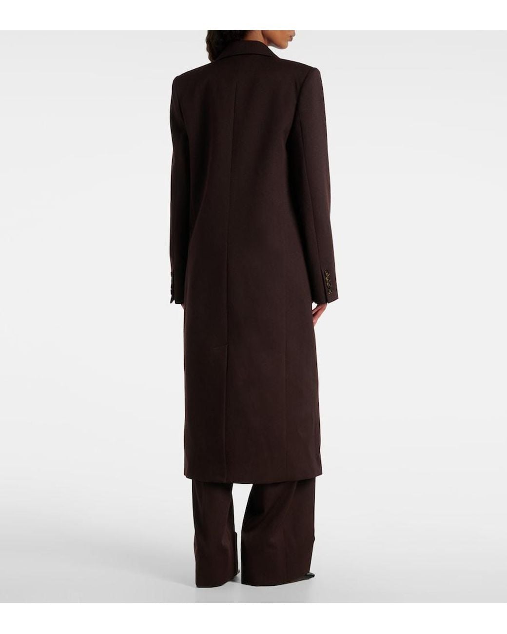 Stella McCartney Brown Wool Twill Coat