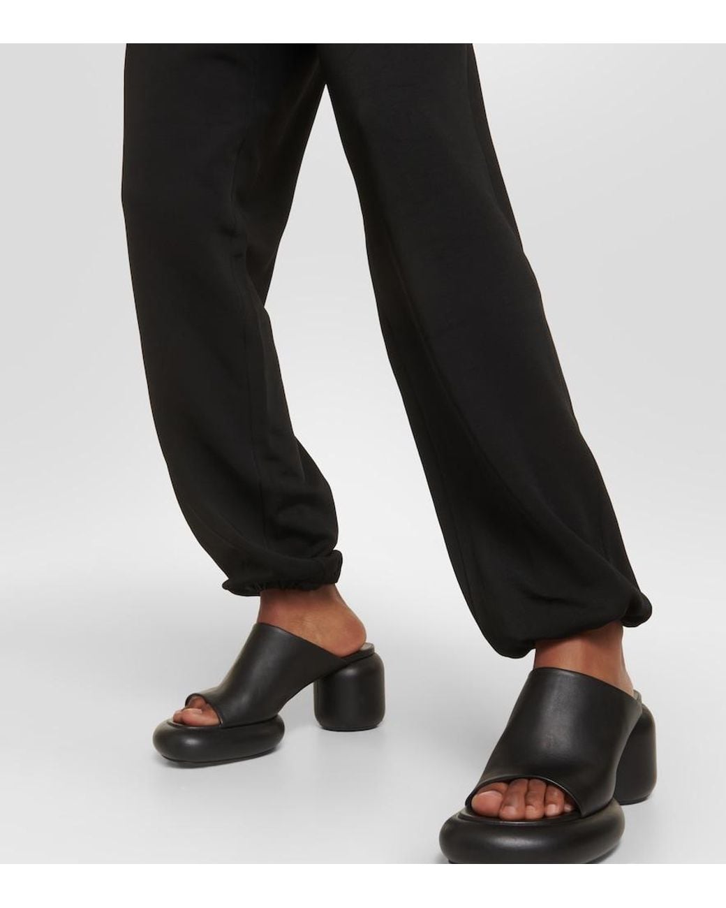 Jil Sander Black Wool-Blend Sweatpants