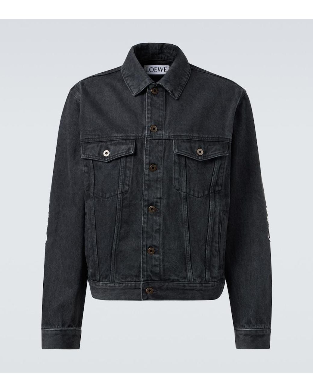 Loewe Black Anagram Denim Jacket for men