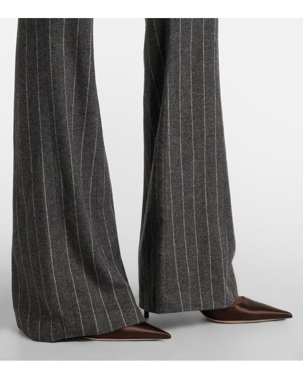 Carolina Herrera Gray Striped Pants