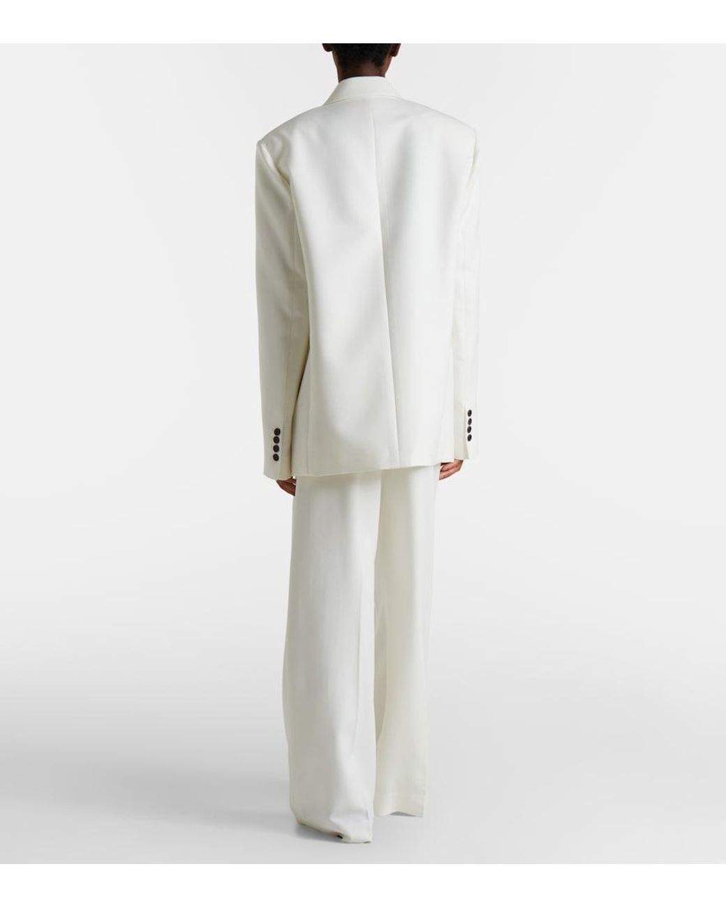 Frankie Shop White Brickell Wide-Leg Pants