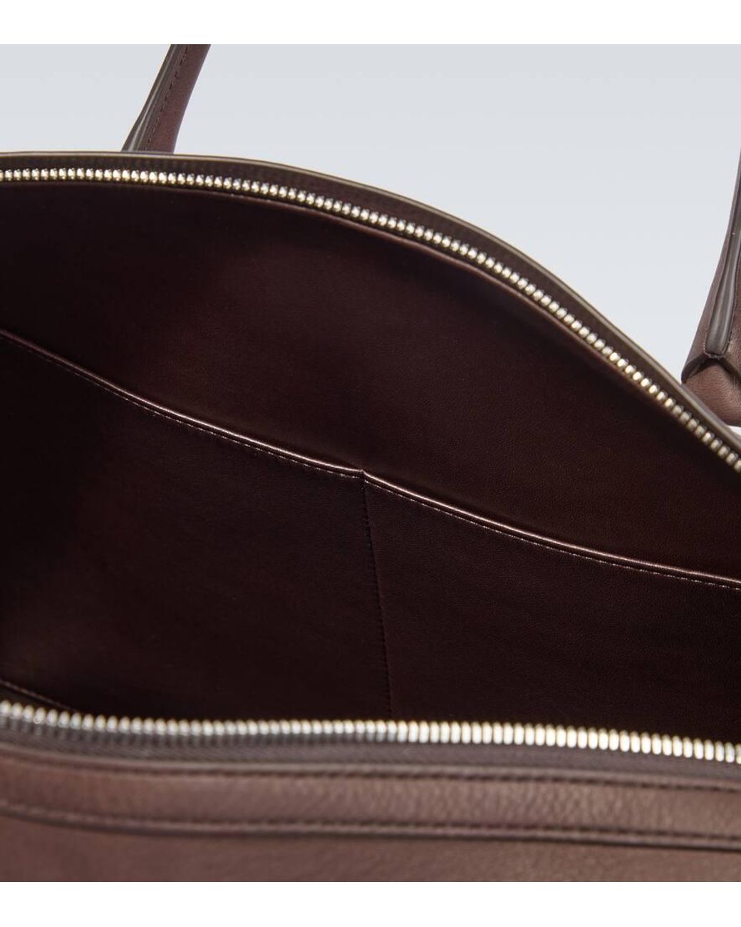 The Row Brown Iowa Leather Duffel Bag for men