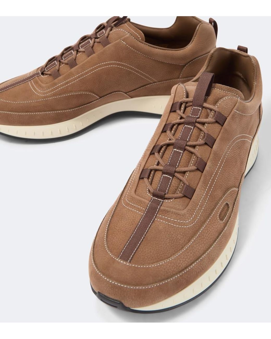 John Lobb Brown Leather Sneakers for men