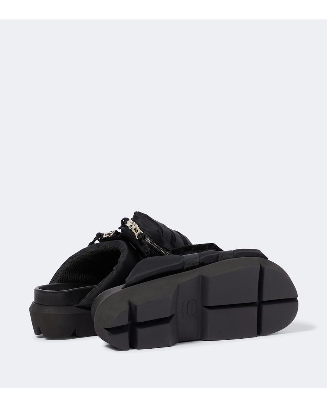 Sacai Pantoletten Pockets in Black für Herren