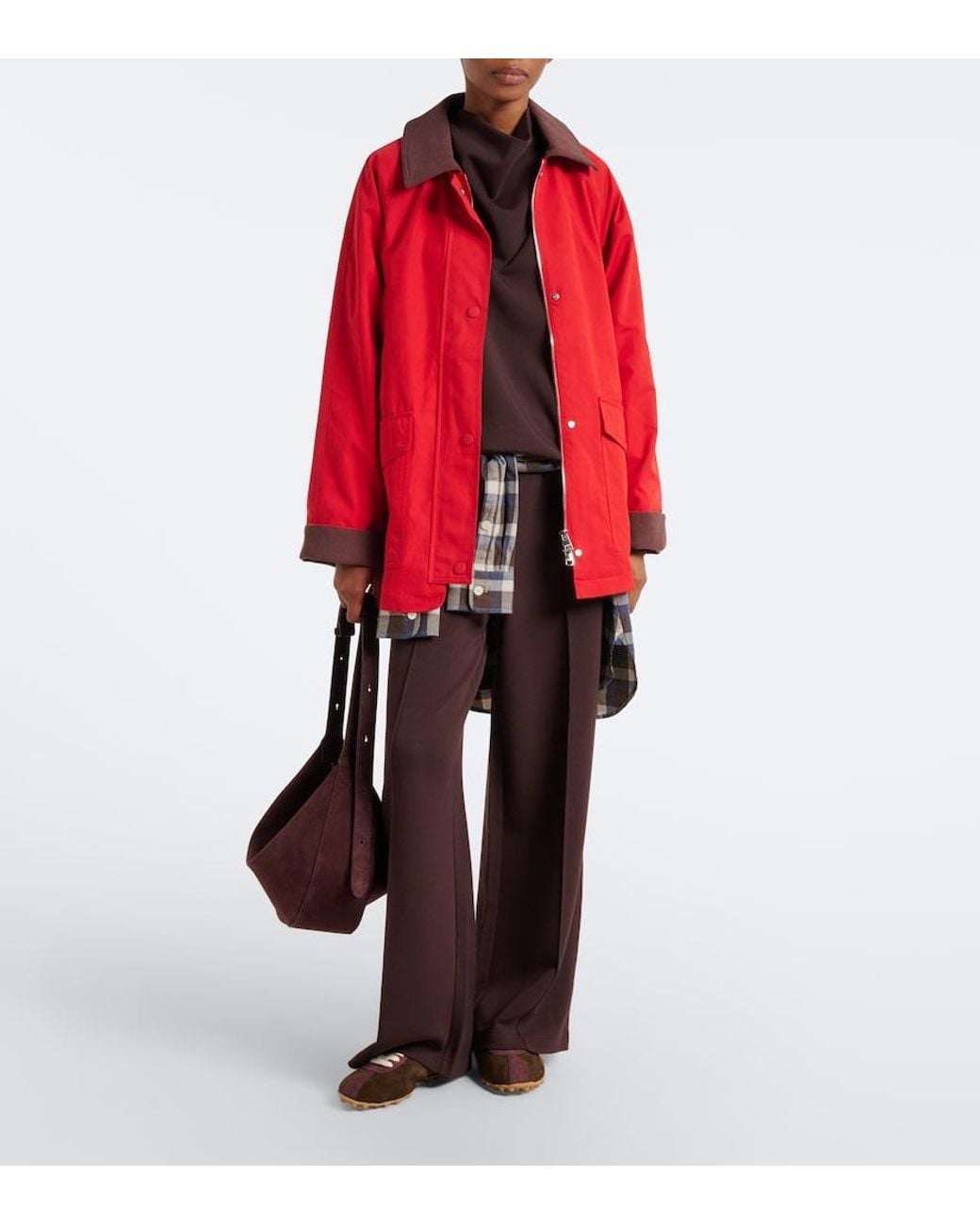 Varley Red Rylan Corduroy-Trimmed Jacket