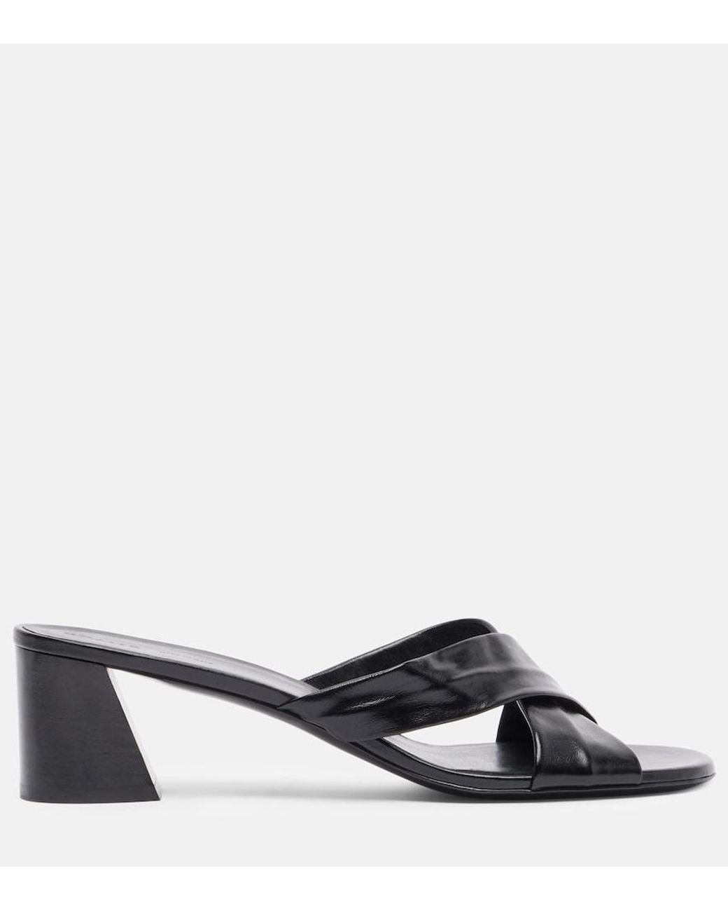 Khaite Gray Liria 55 Leather Mules