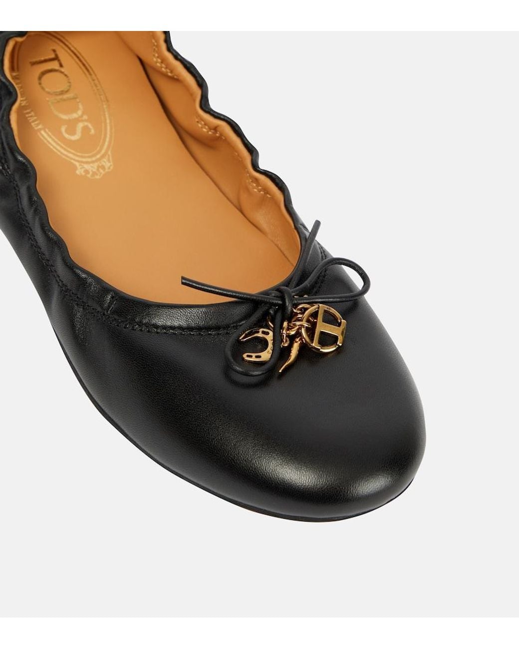 Tod's Brown Gommino Leather Ballet Flats