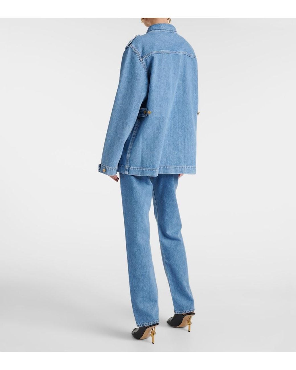 Blazé Milano Blue Sahariana Oversized Denim Jacket