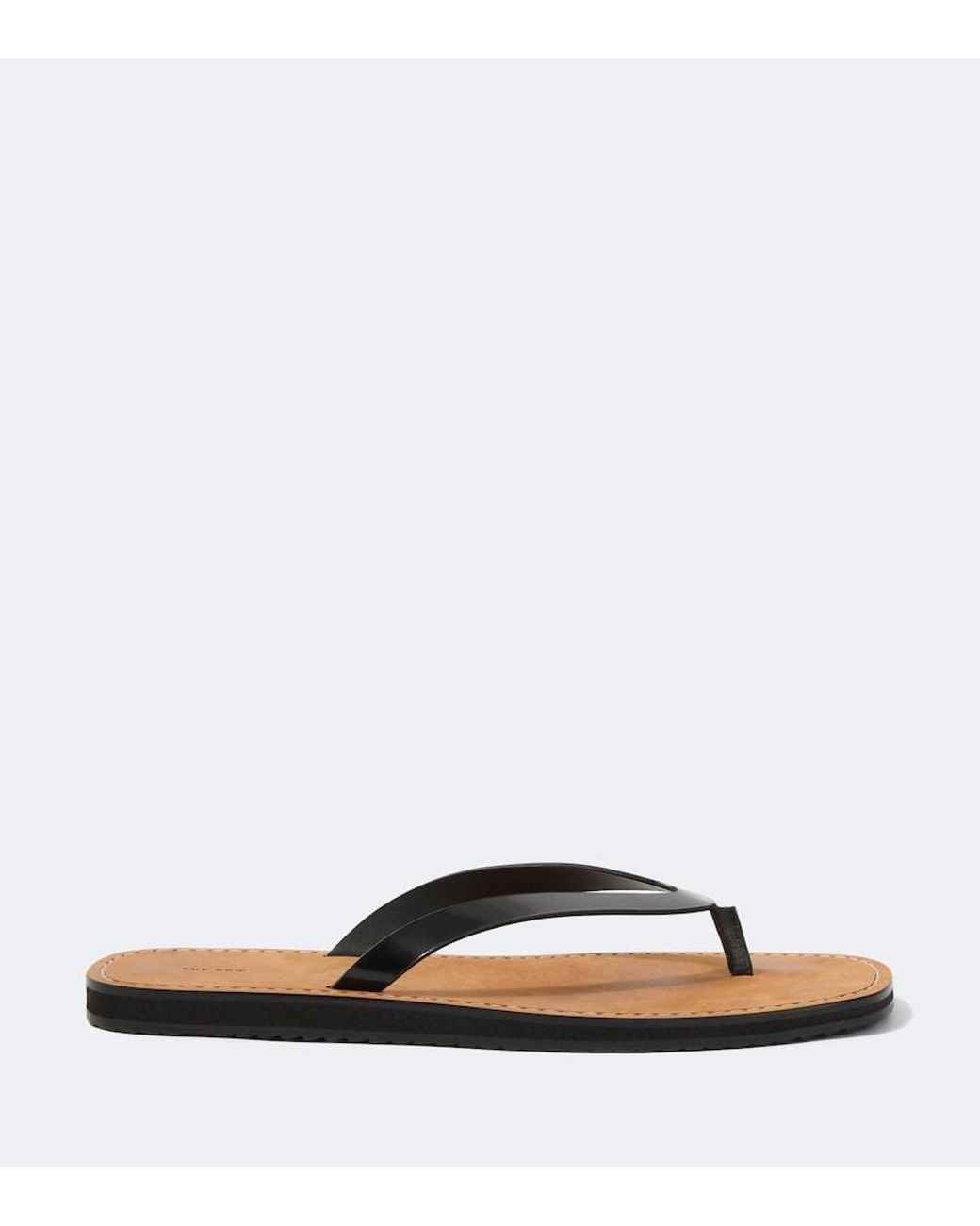 The Row Brown City Leather Thong Sandals for men