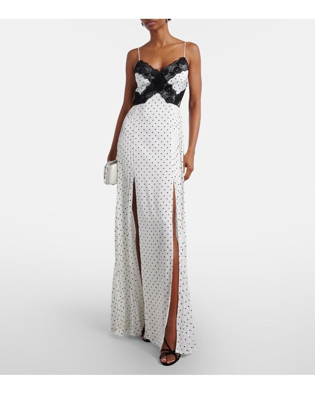 Self-Portrait White Embellished Maxi Dress