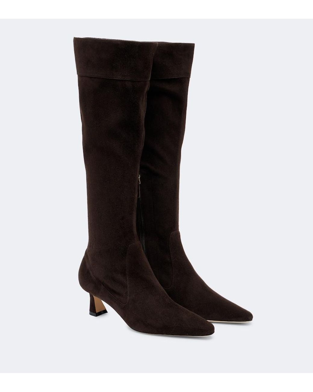 Malone Souliers Black Riva Suede Knee-High Boots