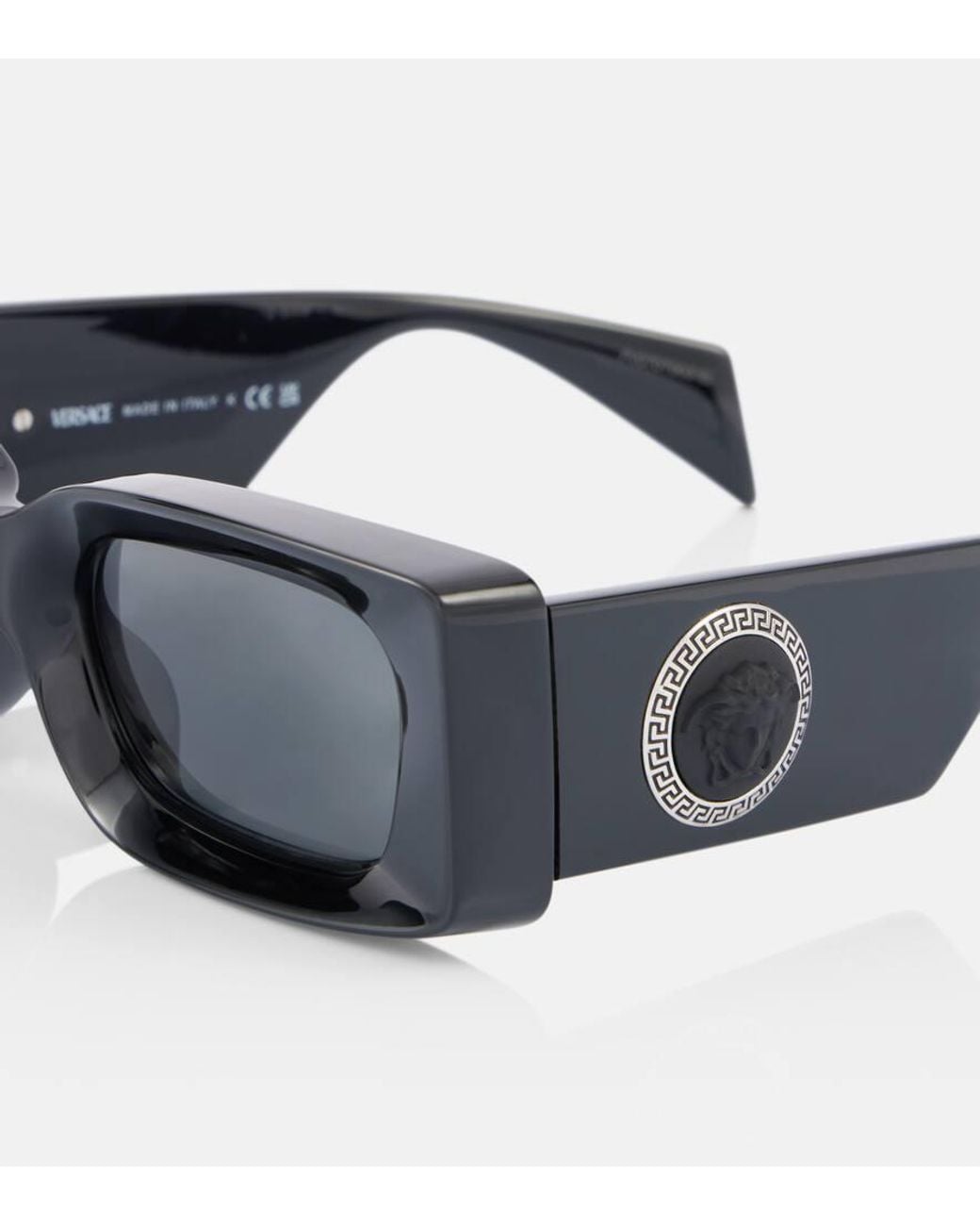 Versace Blue Rectangular Sunglasses