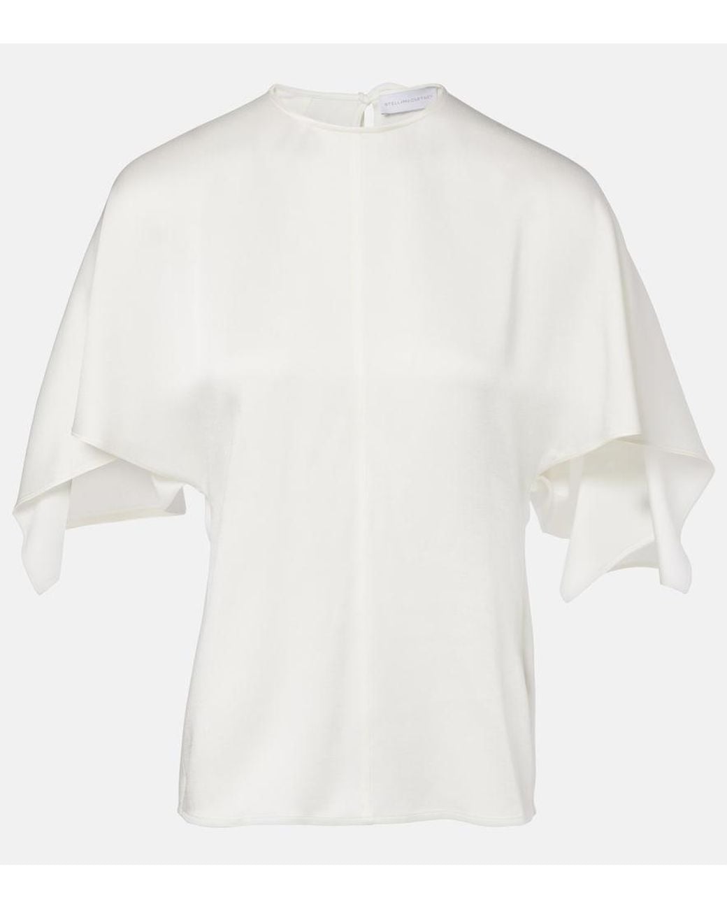 Stella McCartney White Open-Back Satin Top