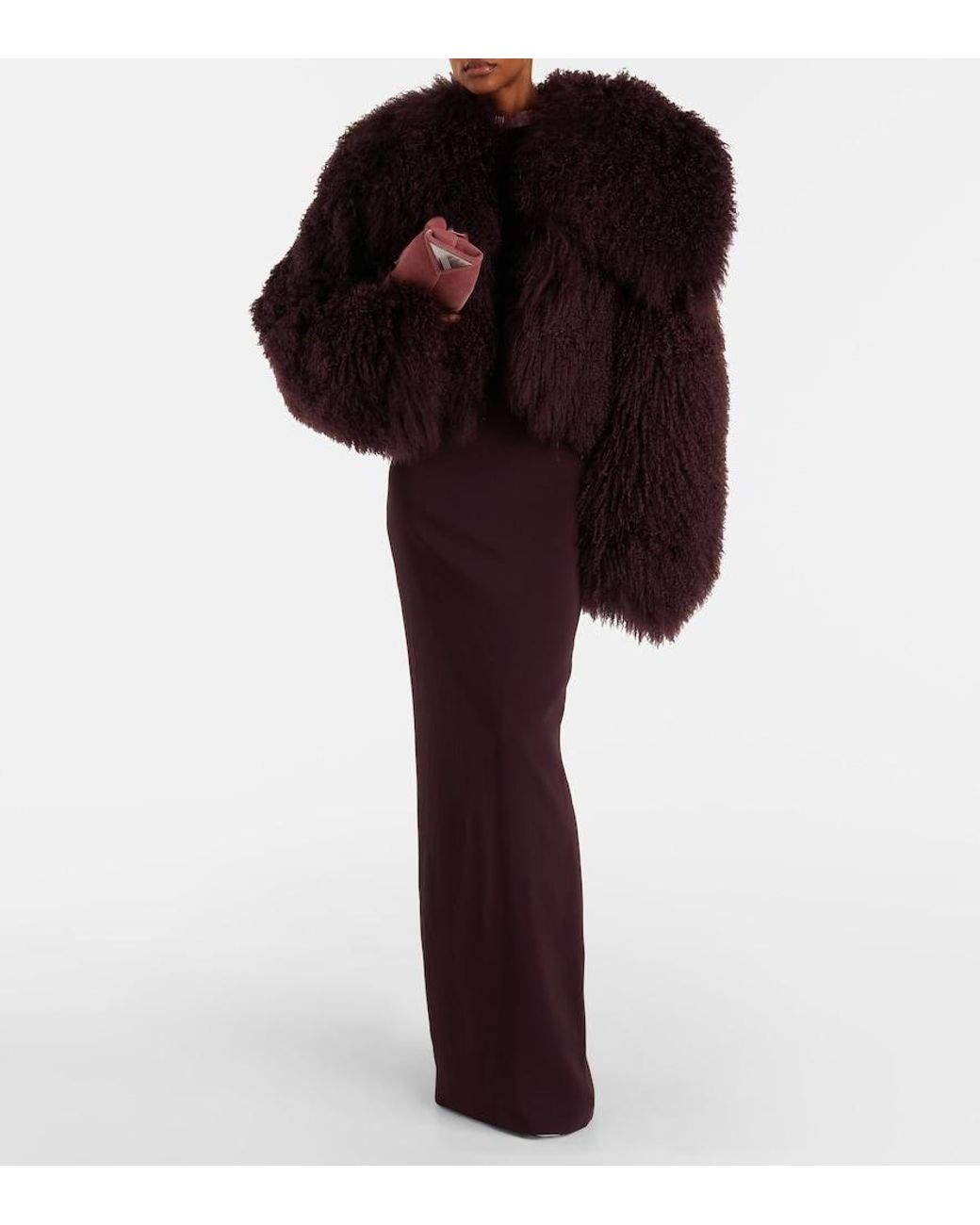 The Attico Purple Shearling Jacket