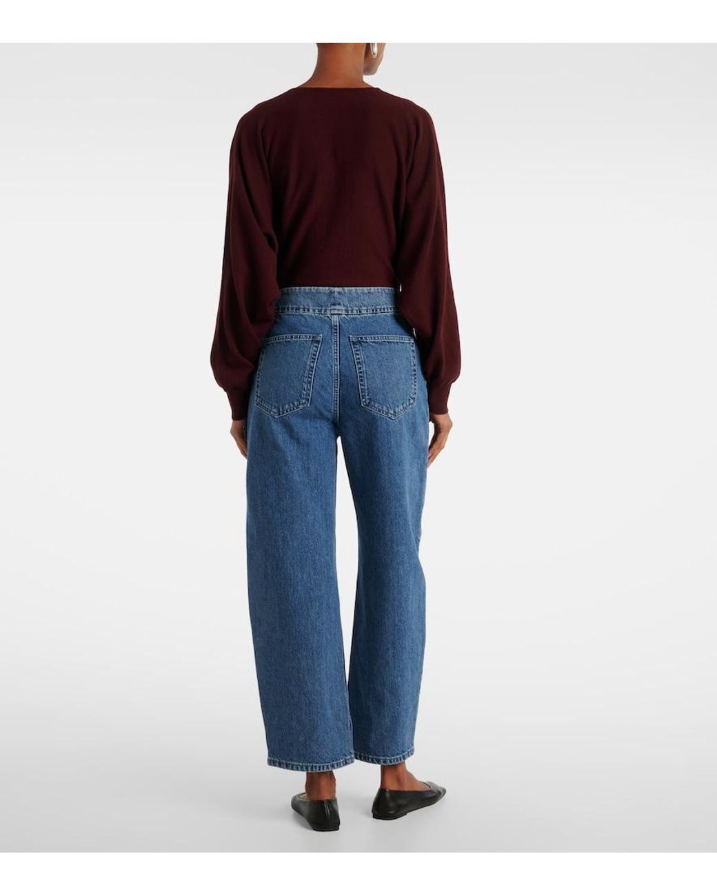 FFORME Blue Barrel-Leg Jeans