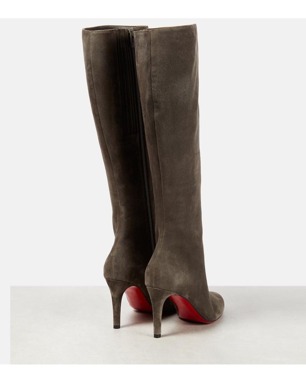 Christian Louboutin Brown Pumppie Knee High Boot