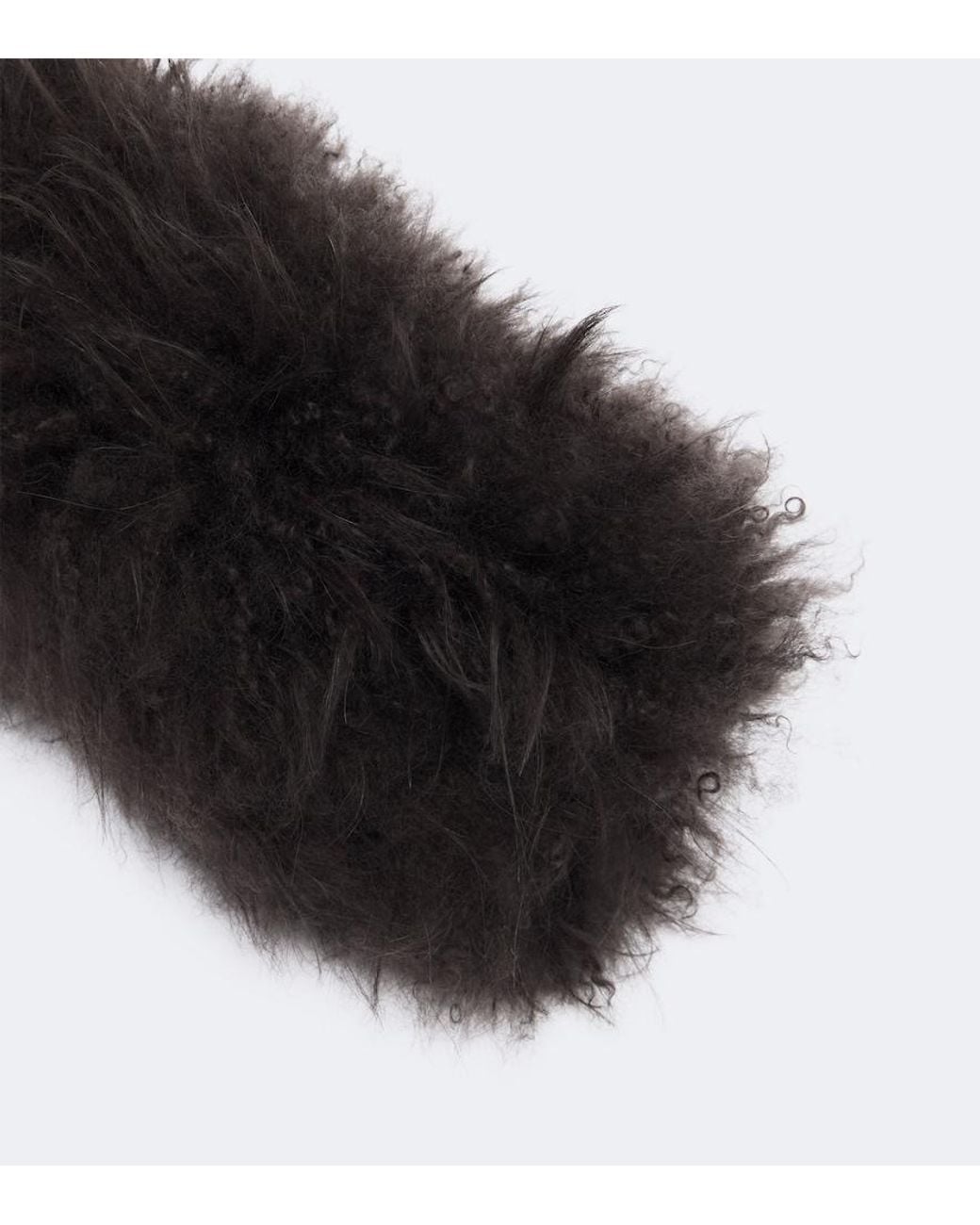 Yves Salomon Black Shearling Headband