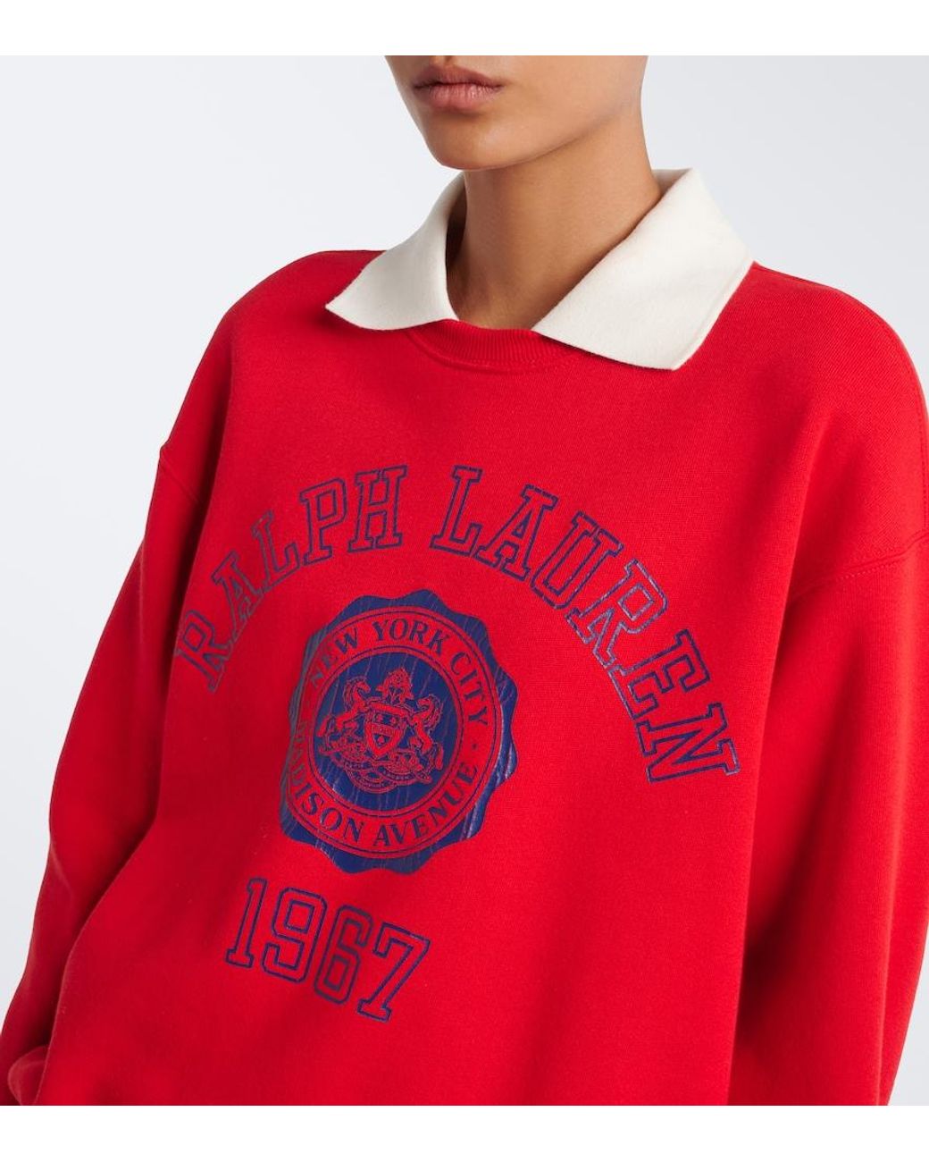Polo Ralph Lauren Printed Layered Cotton-Blend Sweatshirt