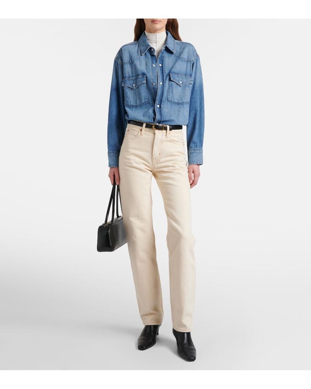SLVRLAKE Denim Natural Phoenix Straight Jeans