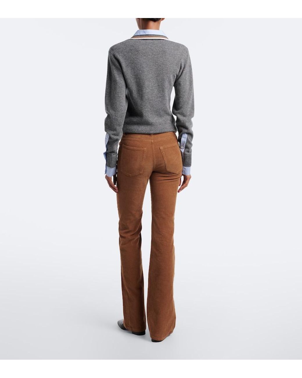 Stella McCartney Brown Cotton Corduroy Flared Pants