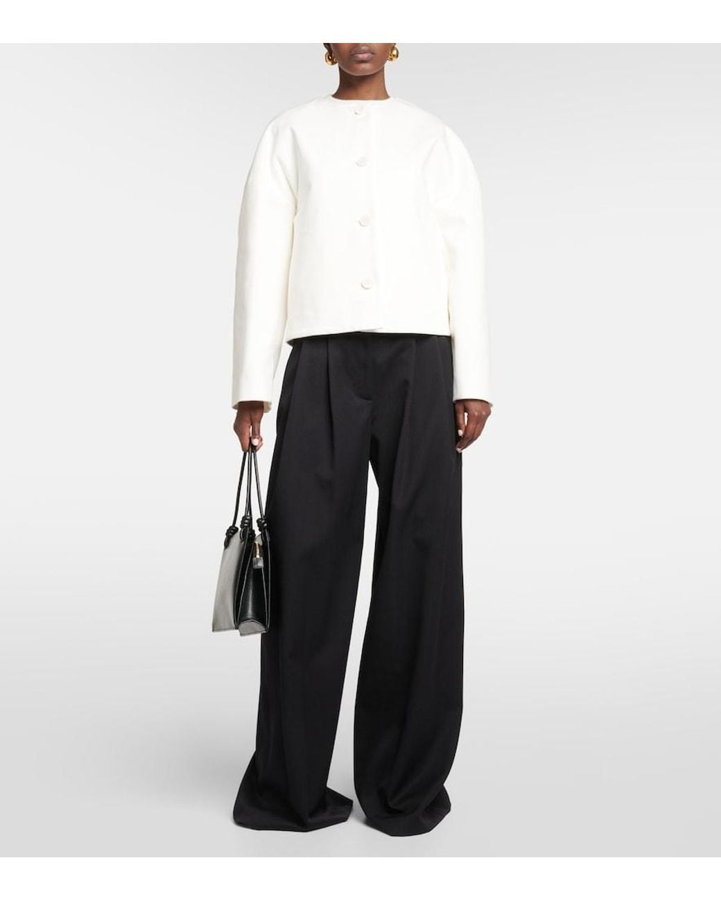 FFORME White Dev Cropped Denim Jacket