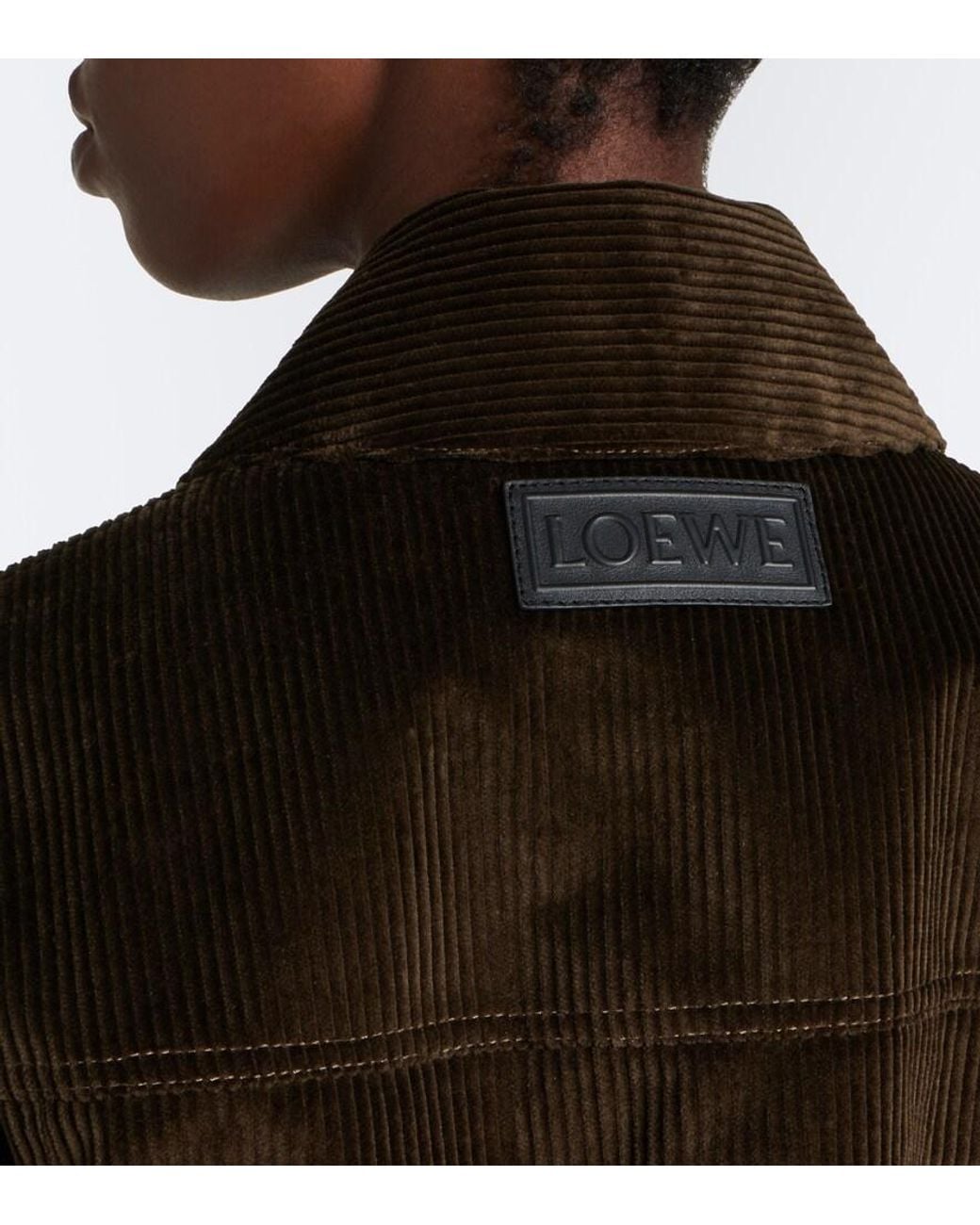 Chaqueta De Pana De Algodon Loewe de color Black