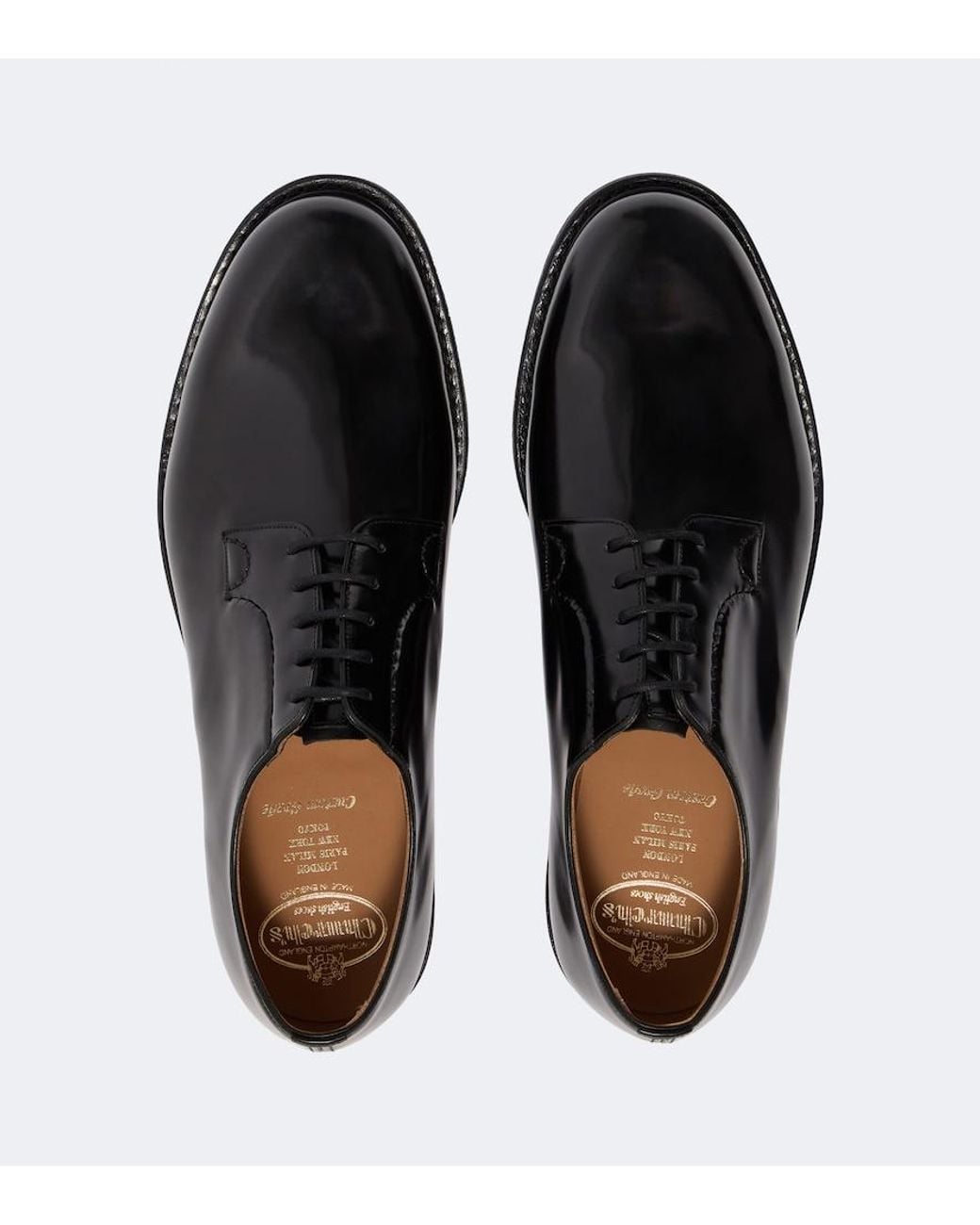Church's Black Shannon 2.0 Patent Leather Derby Shoes for men
