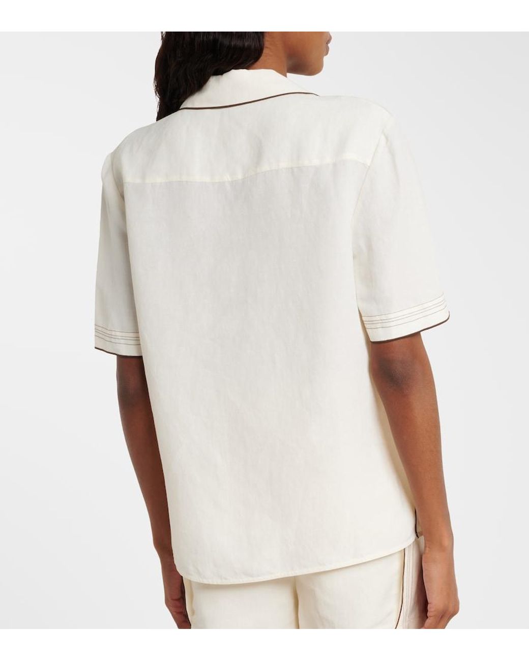 Tory Burch White Short-Sleeved Shirt