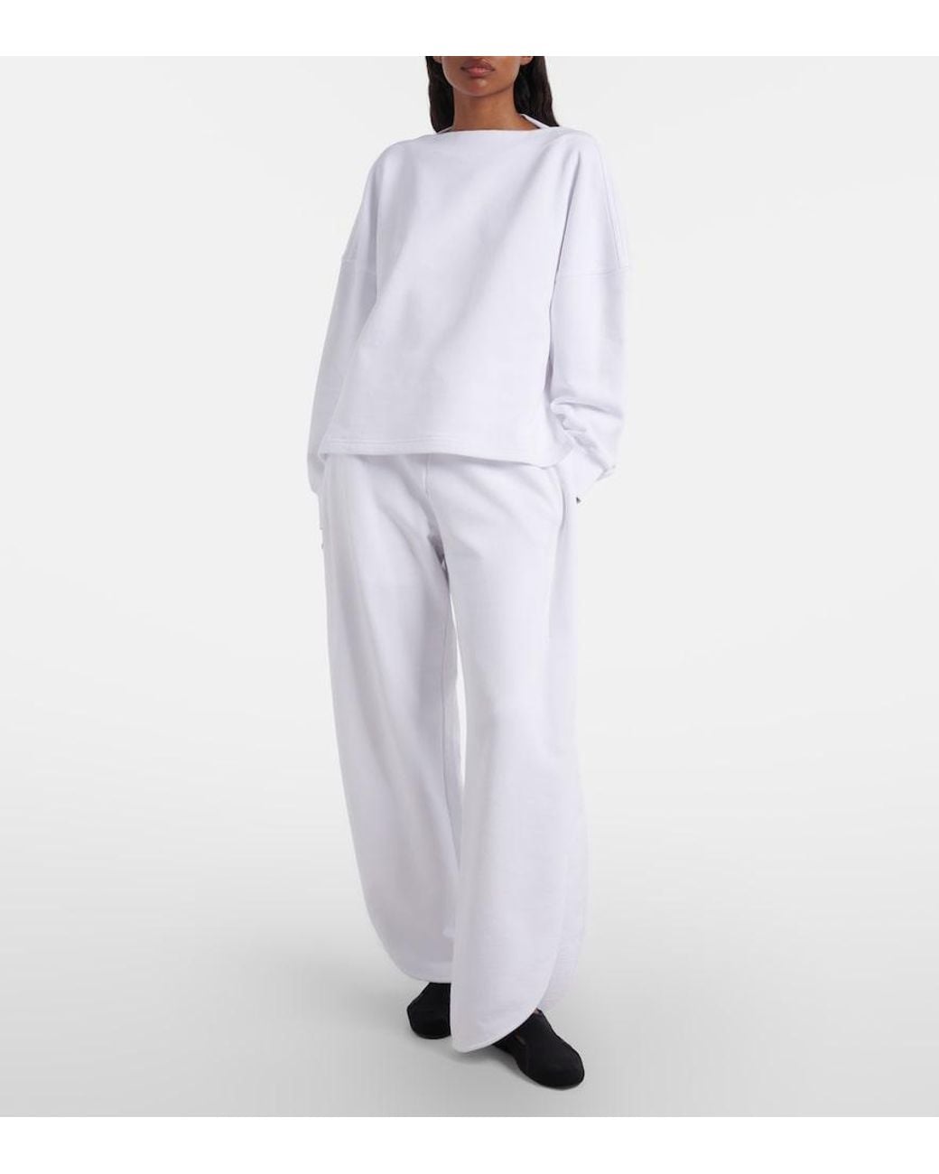 Alaïa White Cotton Jersey Sweatpants