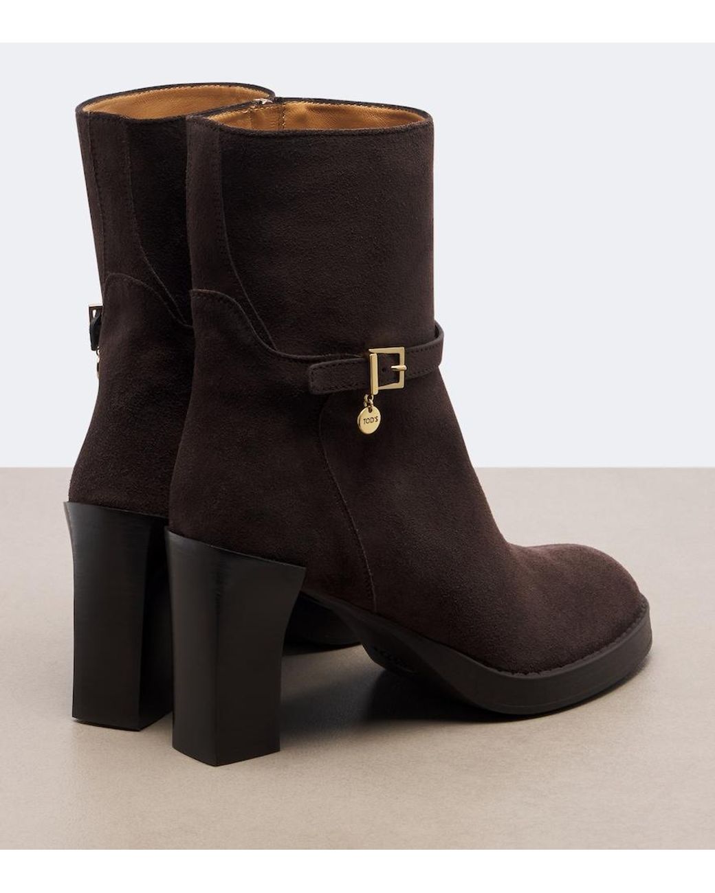 Tod's Brown Suede Ankle Boots