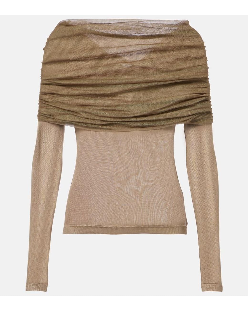 Top Sonora Veiled Christopher Esber en coloris Natural