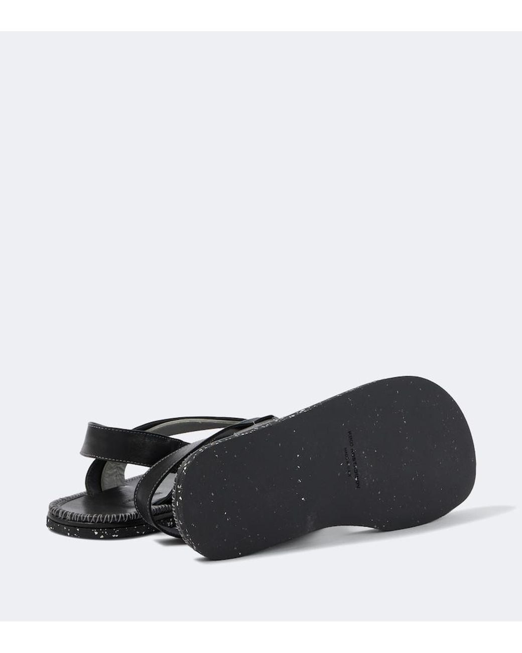 Kiko Kostadinov Black Andras Leather Thong Sandals for men