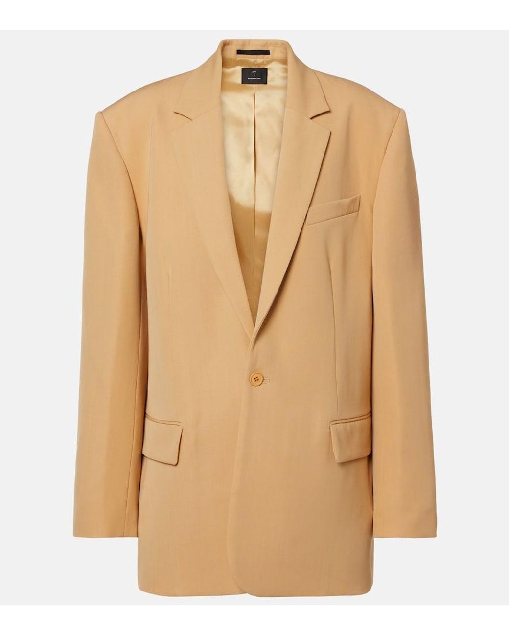 Wardrobe NYC Natural Oversized Wool Blazer