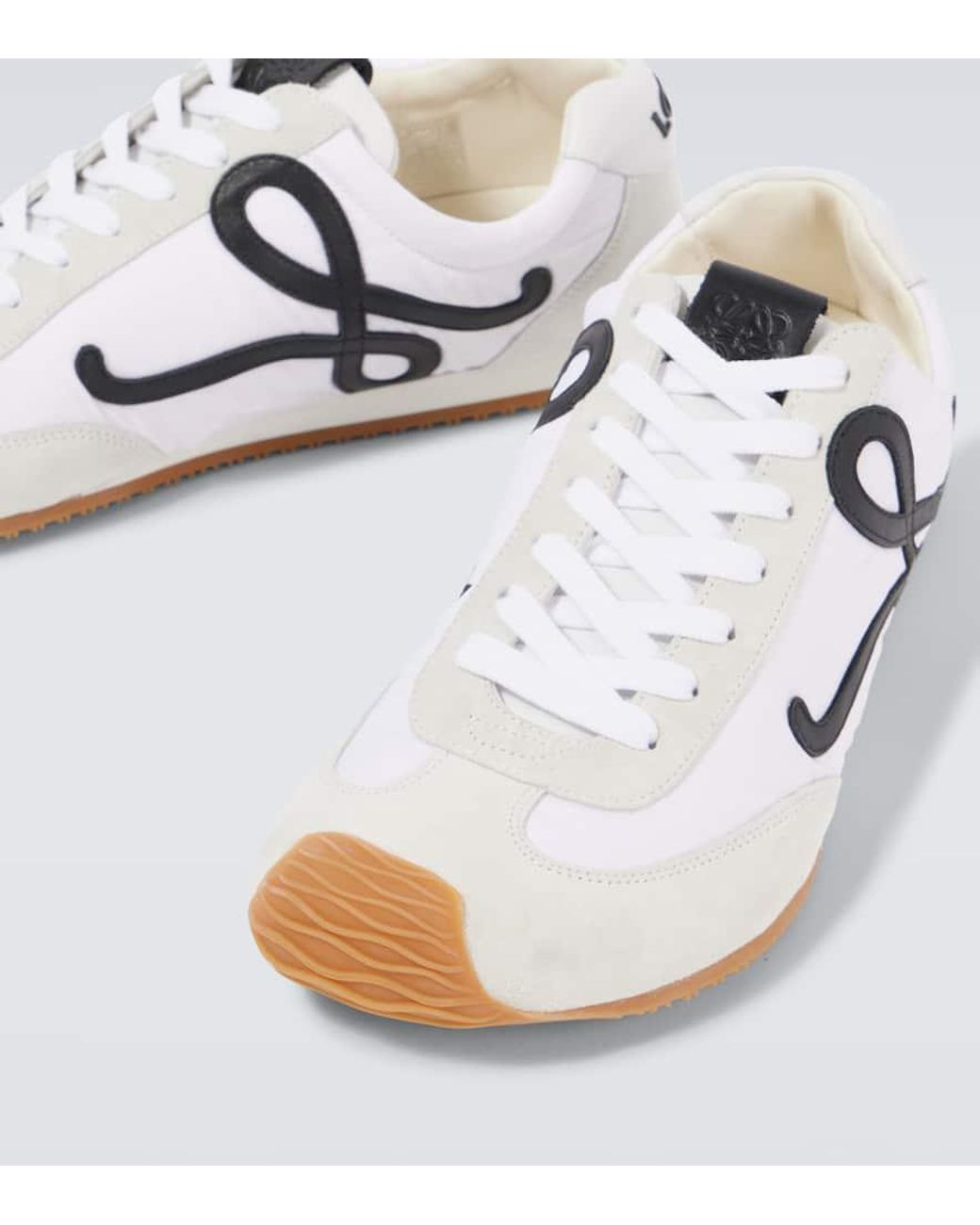 Loewe White Ballet Runner 2.0 Nylon & Calfskin Sneakers for men