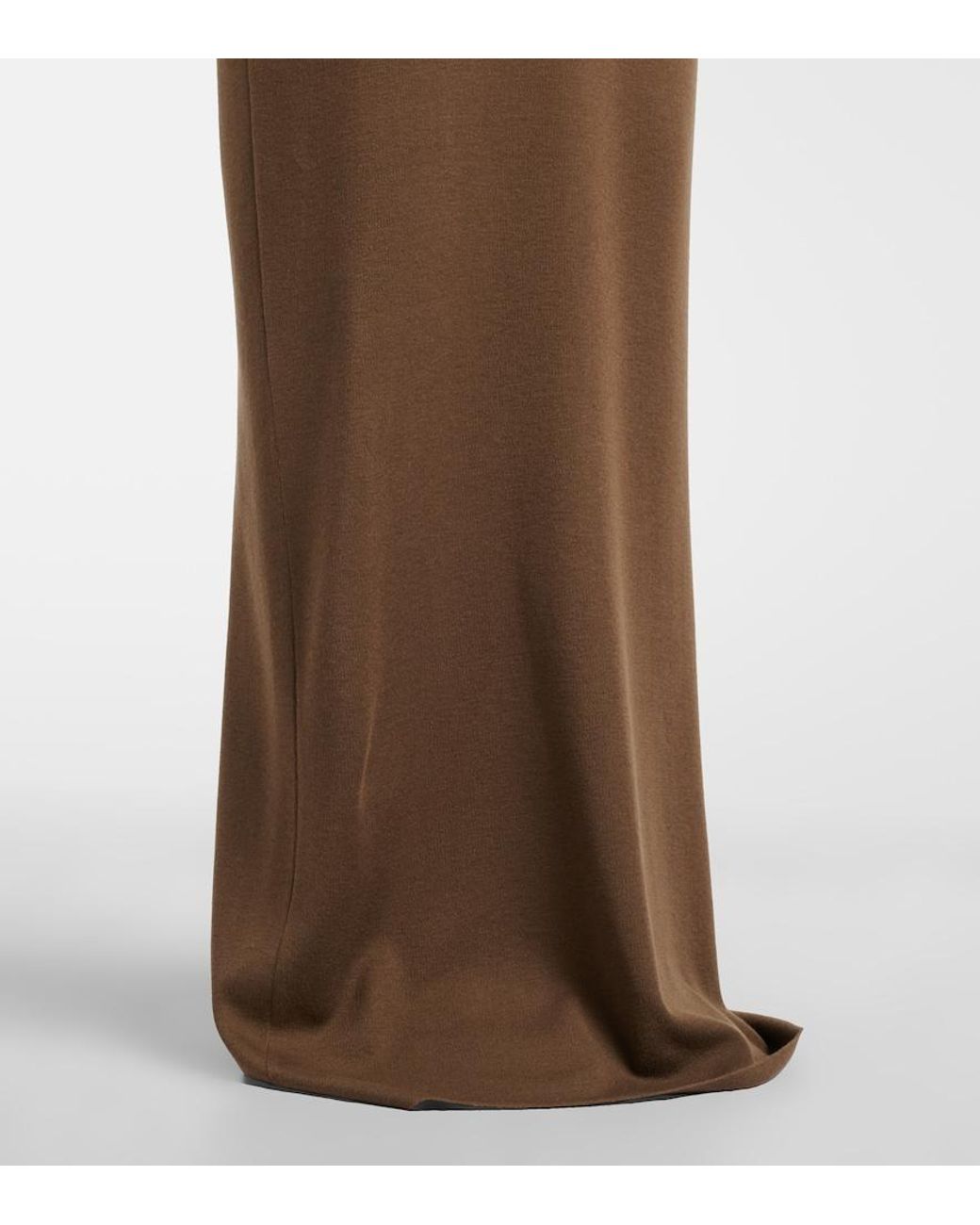 The Row Brown Oiva Silk Maxi Dress