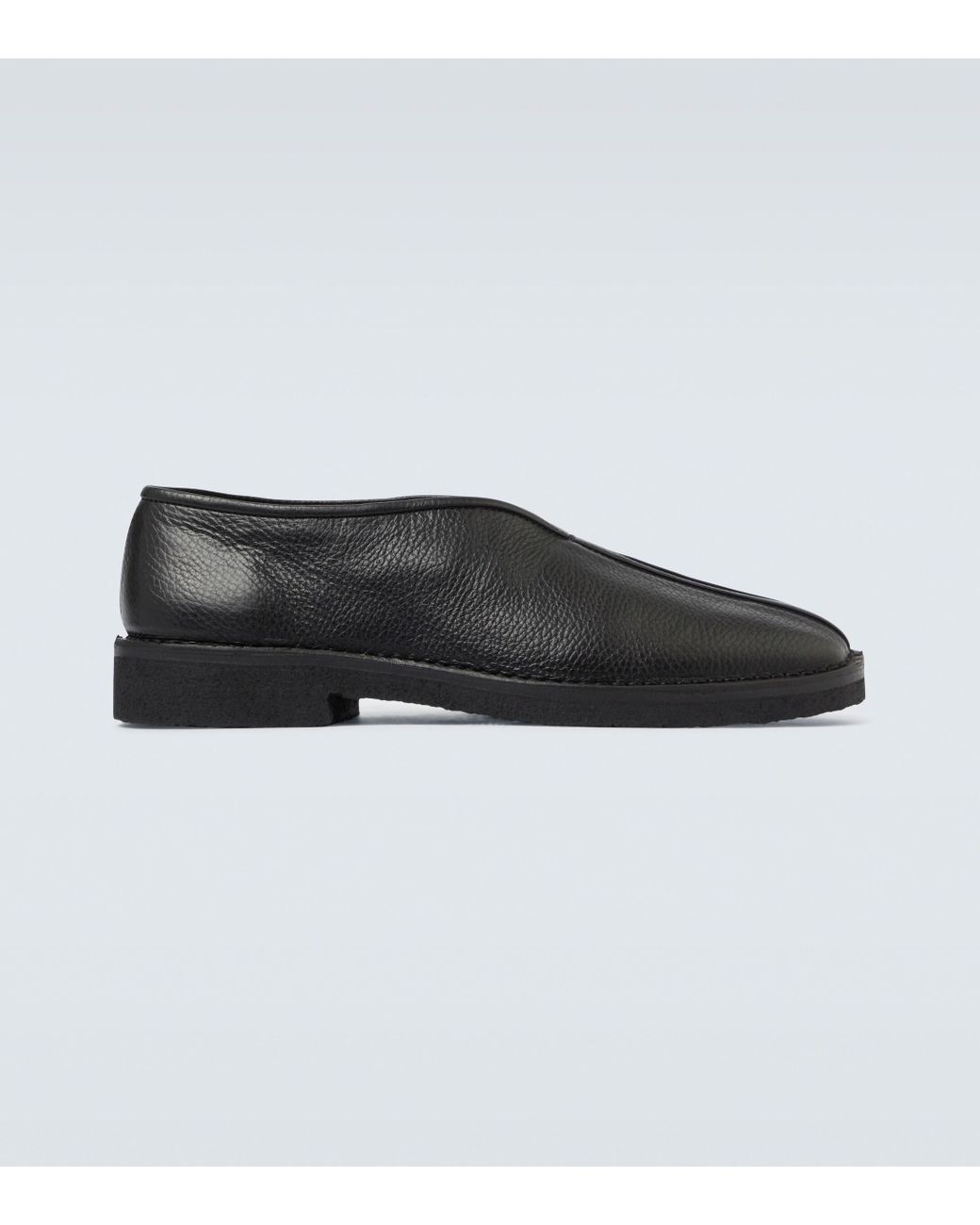 Lemaire Chinese Leather Slippers in Black for Men - Lyst